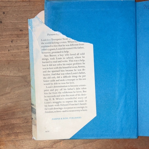 The Trumpet of the Swan by E.B. White - vintage Illustrated Children's Book - Picture 5 of 16